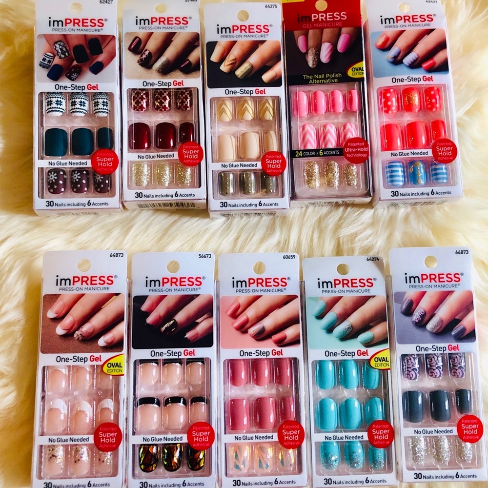Bundle of 10 Glittery imPRESS Nails